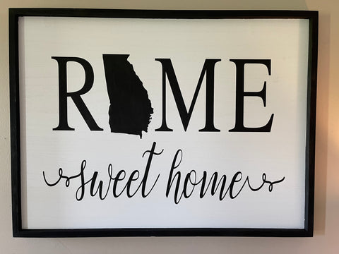 Rome Sweet Home sign